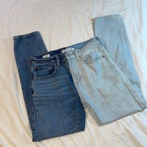 PacSun Two-toned Denim Slim Taper Jeans Colorblock Light and Dark Wash